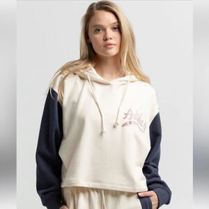 Adidas Cream and Navy Hoodie